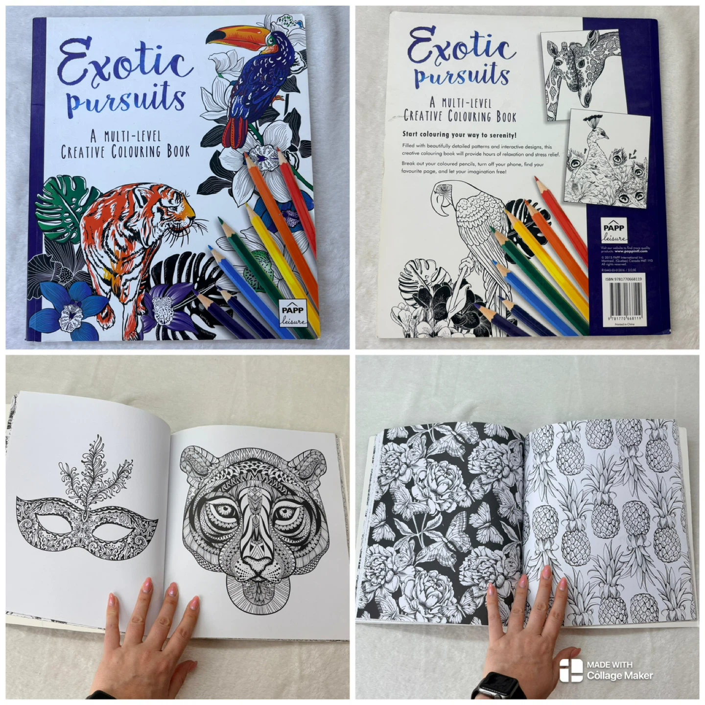 5 Adult Coloring Book Lot With Markers Zendoodle Art Therapy - photo 2