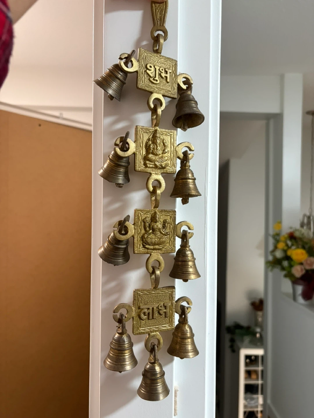 Brass Hanging Bells with Hindu Deities