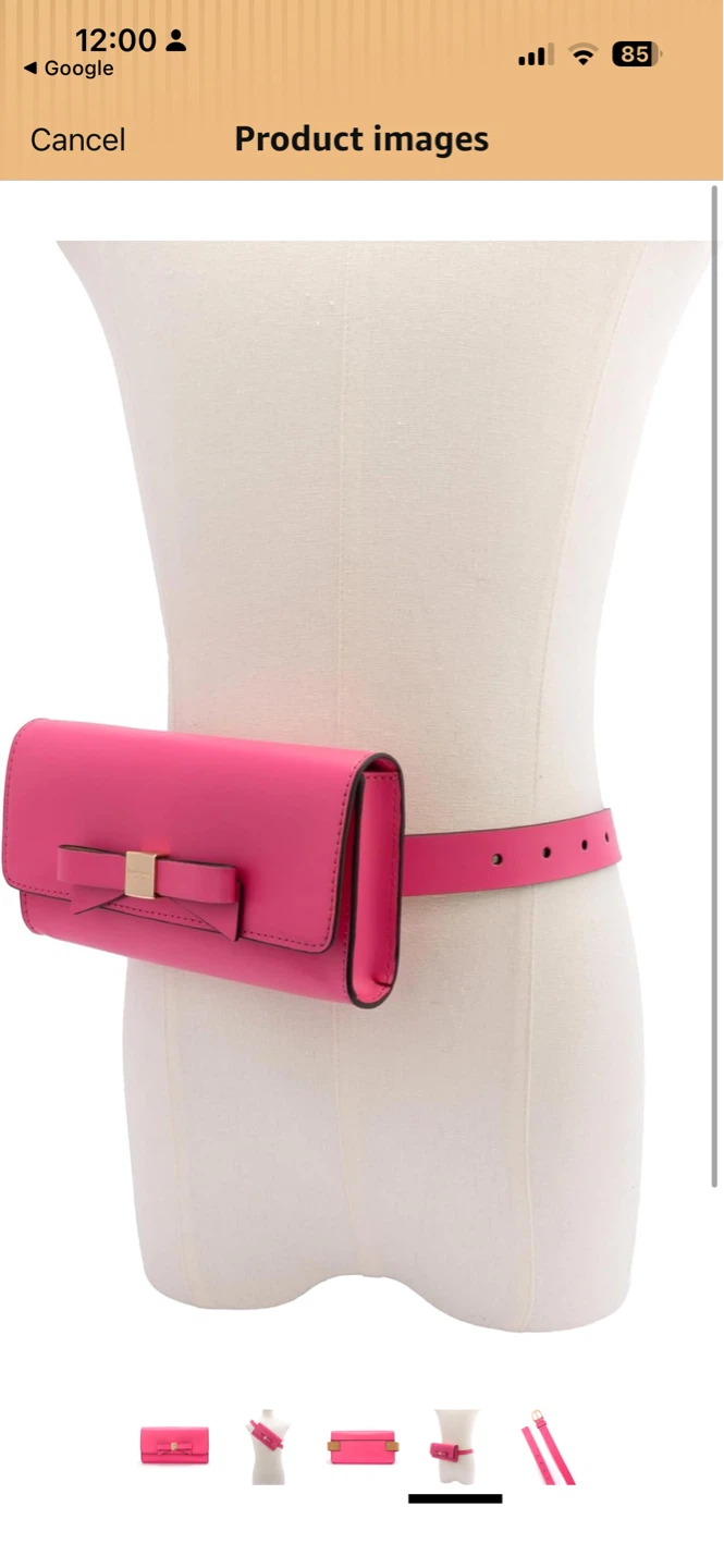 Kate Spade Pink Leather Belt Bag with Bow - photo 5