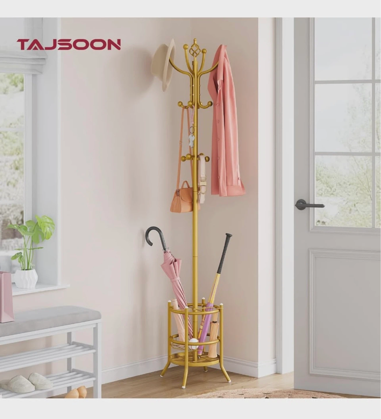 2-In-1 Coat Rack with Umbrella Stand - photo 5