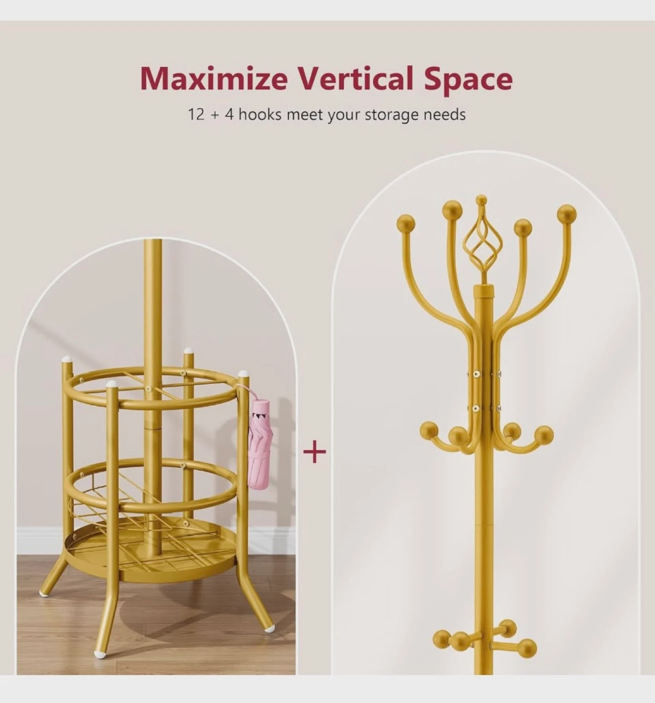2-In-1 Coat Rack with Umbrella Stand - photo 4