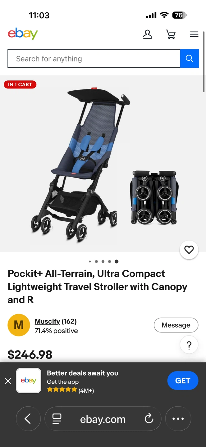 GB Pockit Stroller - Black - photo 5