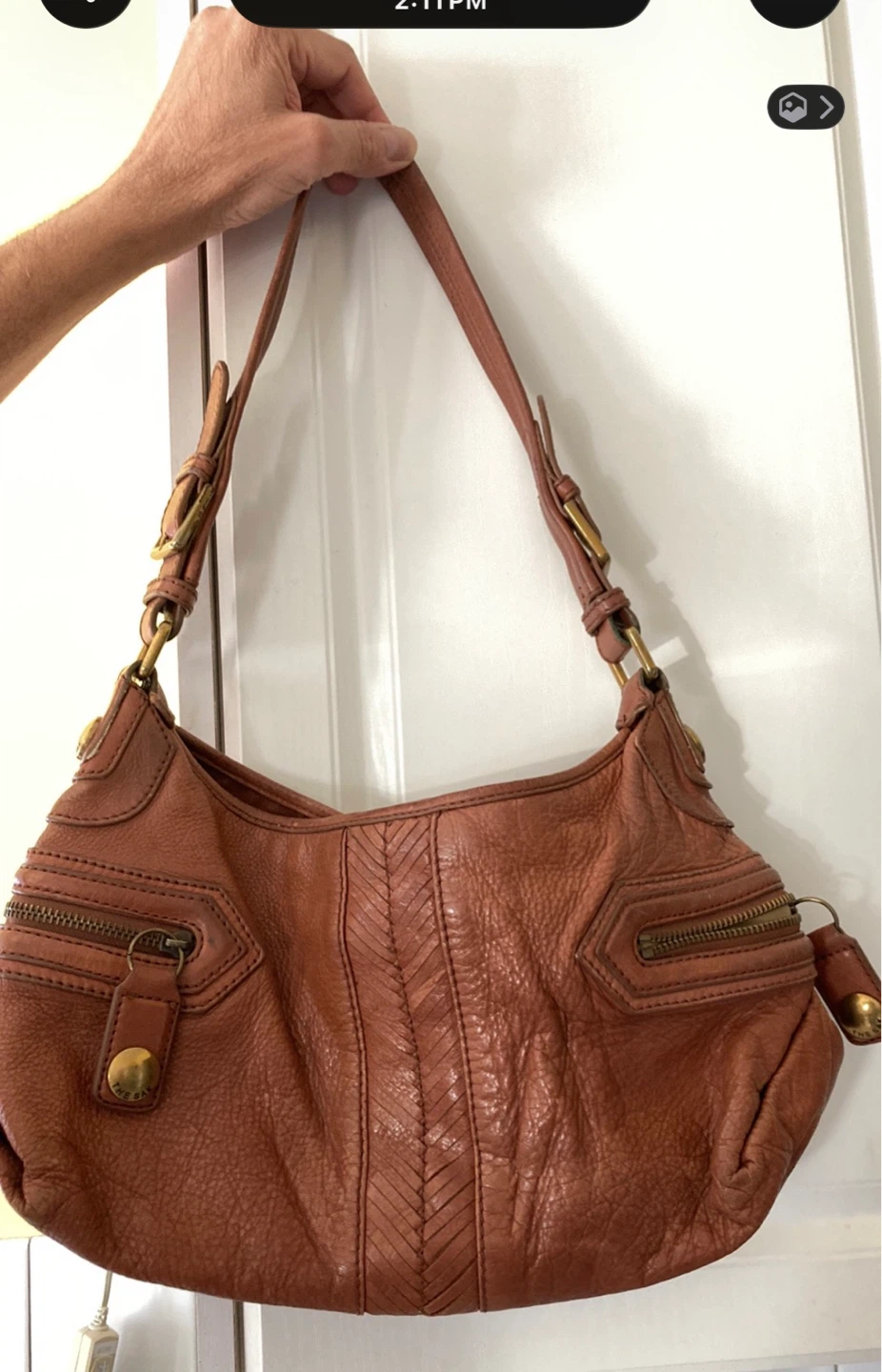 FOSSIL Brown Leather Hobo Bag