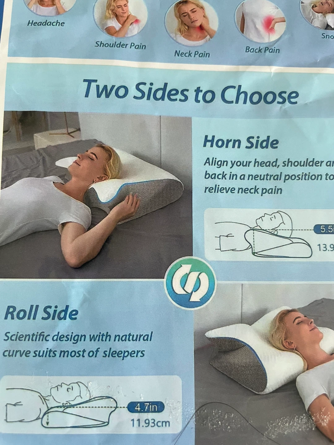 Luxury Dream Ergonomic queen size Pillow x2 - photo 5