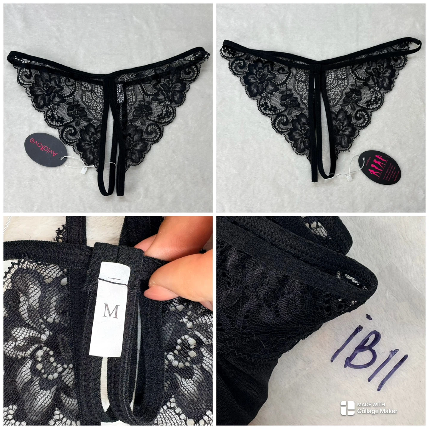 Avid Love 3 Piece Lingerie Set Lace Bra Panty Sheer Skirt Size M - photo 5