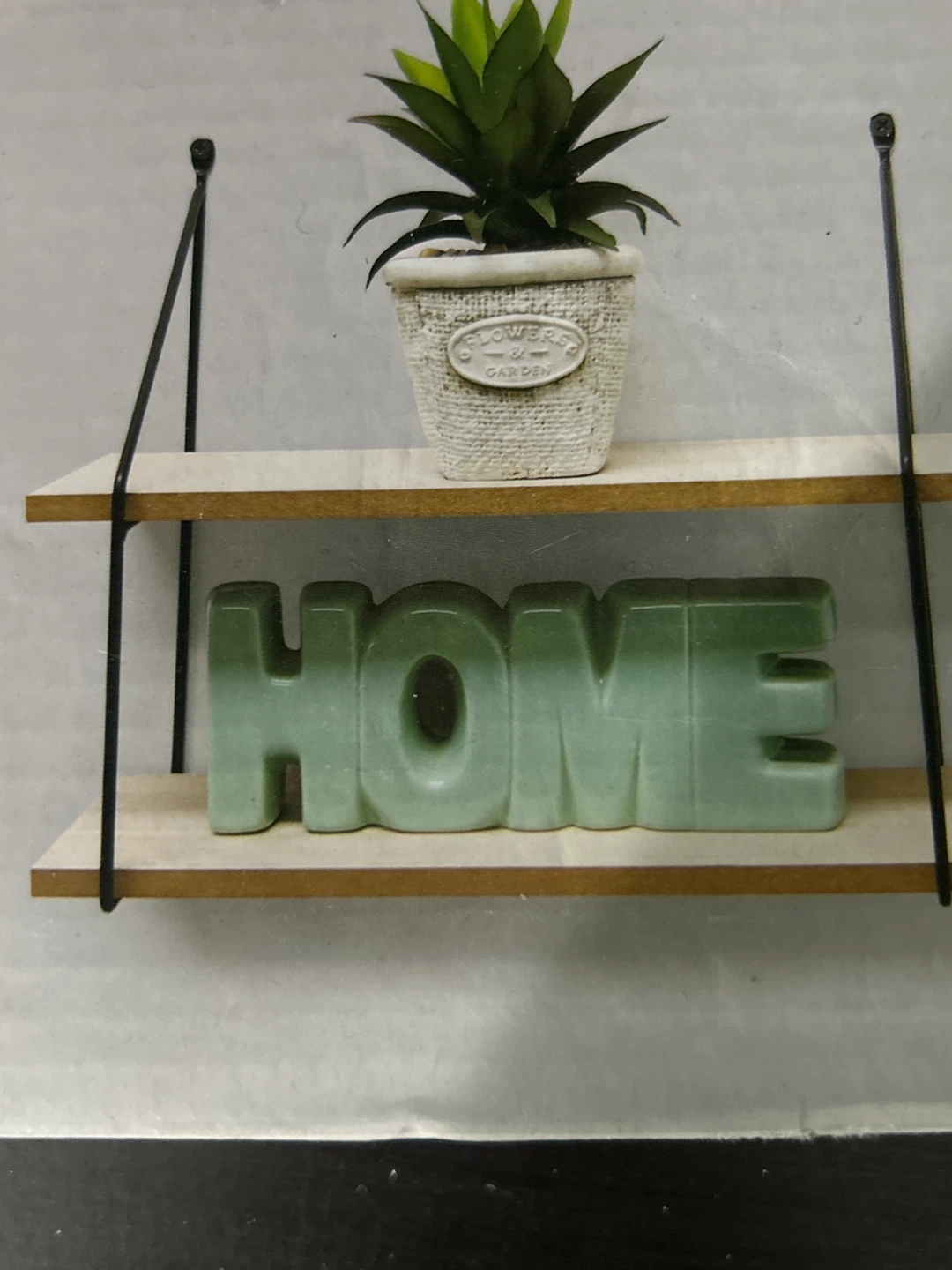 Two-Tier Floating Shelf with Wall Mounts