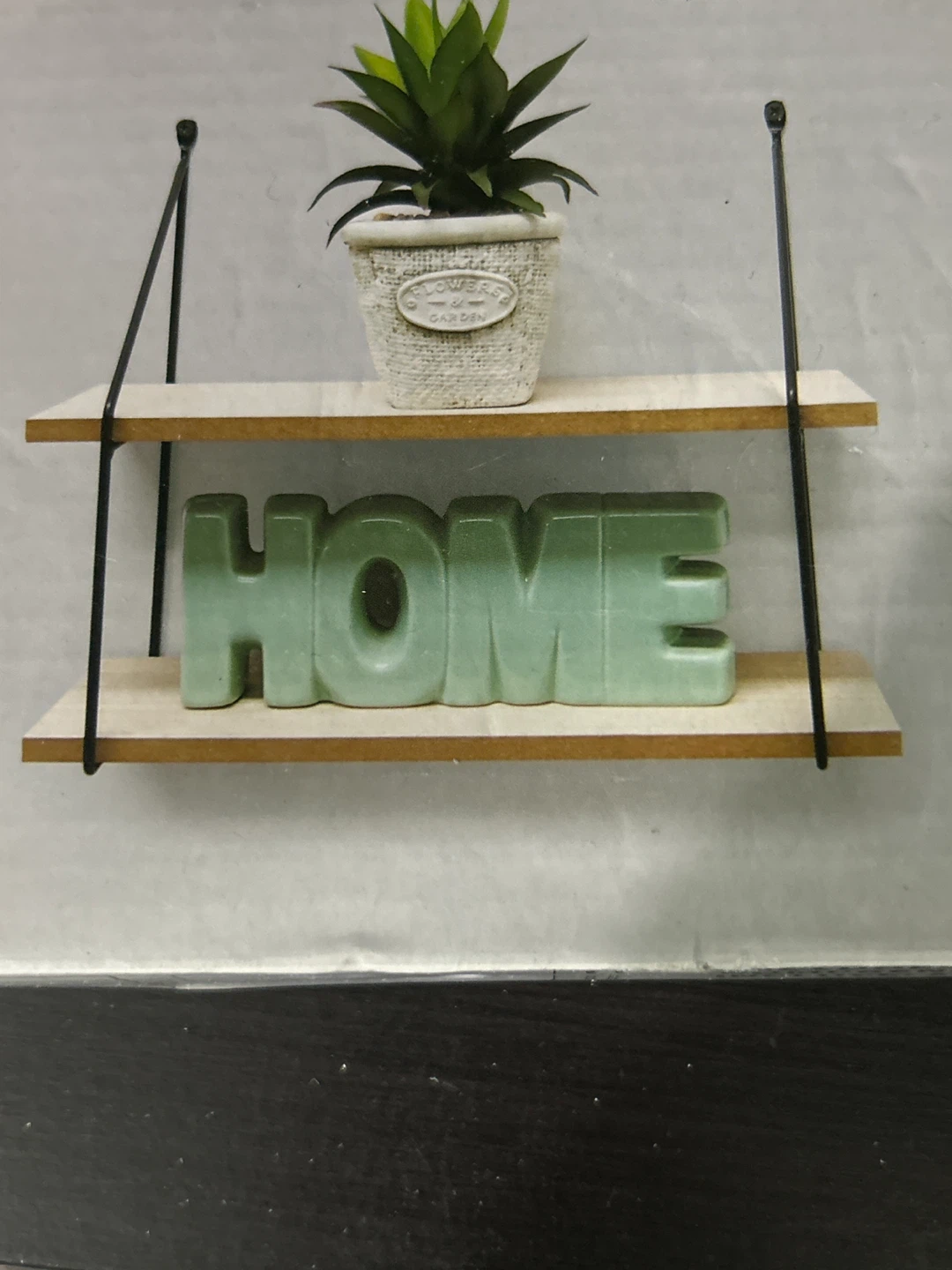 Two-Tier Floating Shelf with Wall Mounts - photo 2