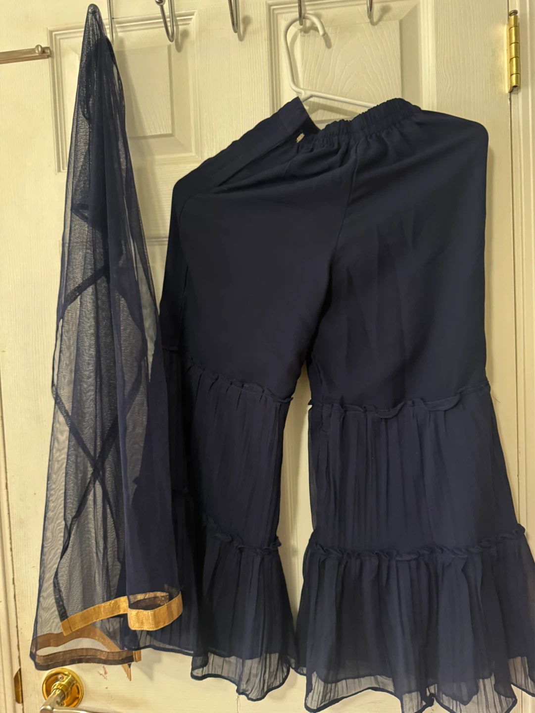 Girls Embroidered Kurti Set with Sharara Pants and Dupatta - photo 2