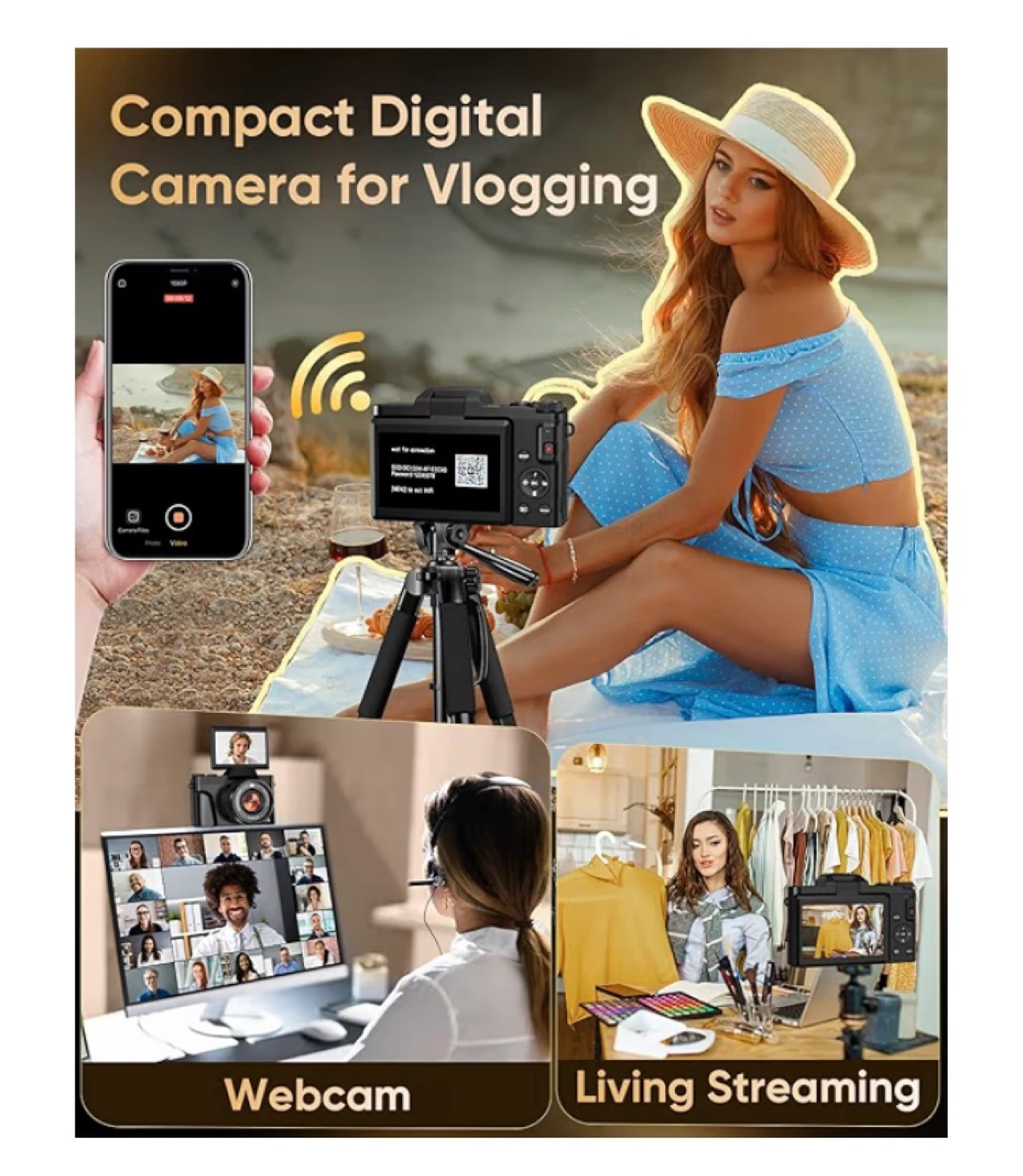 4K Digital Camera for Vlogging and Streaming with WiFi - photo 4