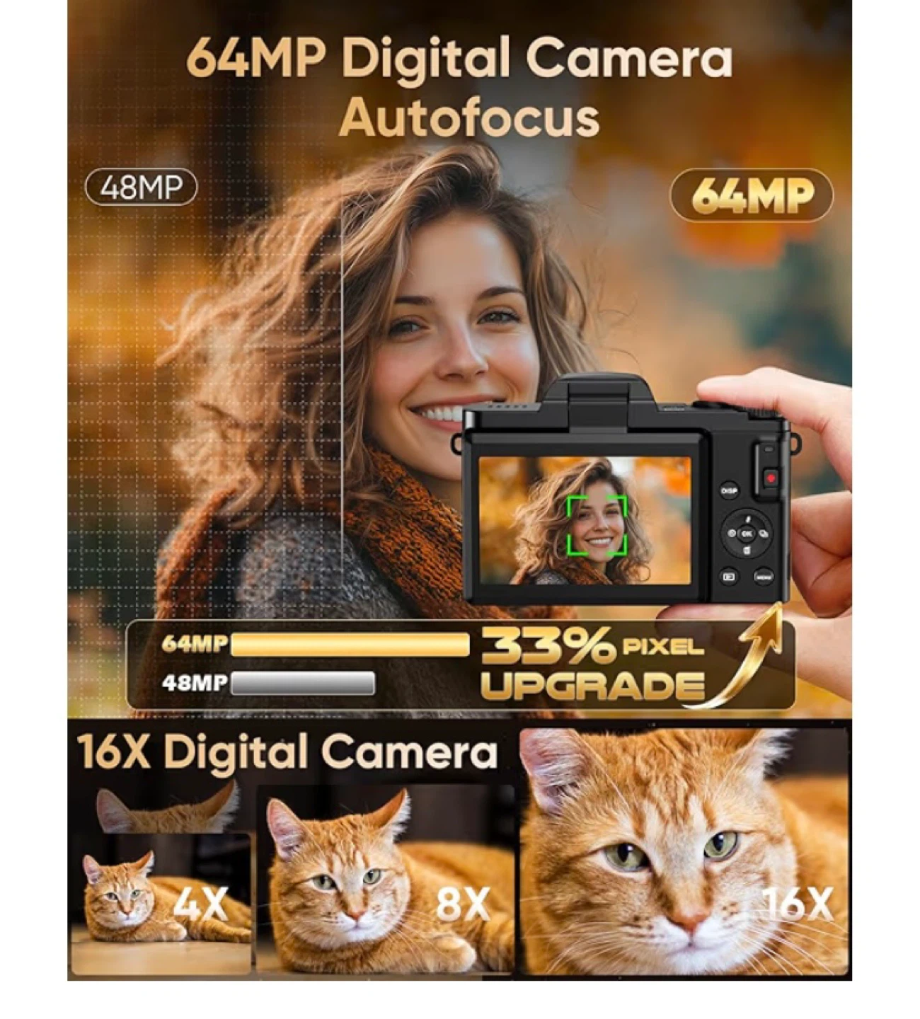 4K Digital Camera for Vlogging and Streaming with WiFi - photo 2