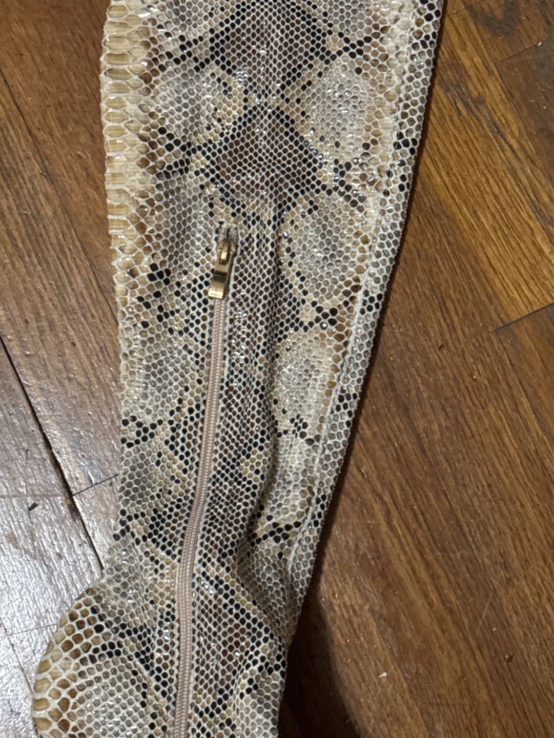 Size 8 Snake Print Thigh High Stiletto Boots - photo 2