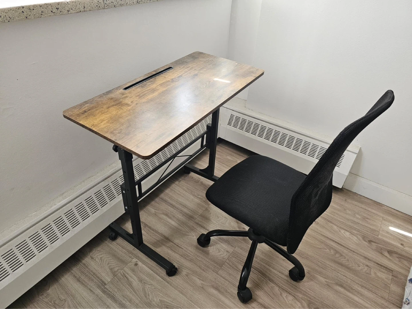 Adjustable Standing Desk with Chair