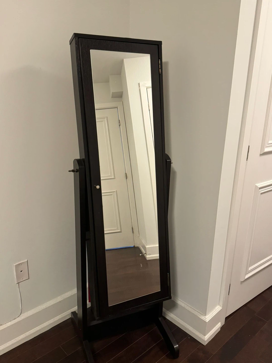 Dark brown Jewelry Armoire with Mirror - photo 2