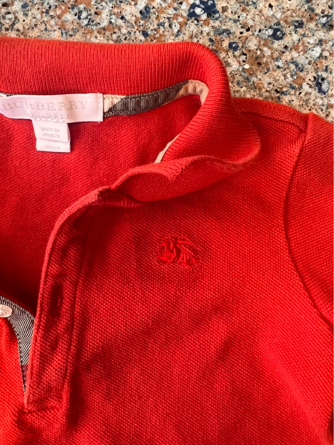 Authentic & original Burberry Red Polo Shirt Toddler - photo 2