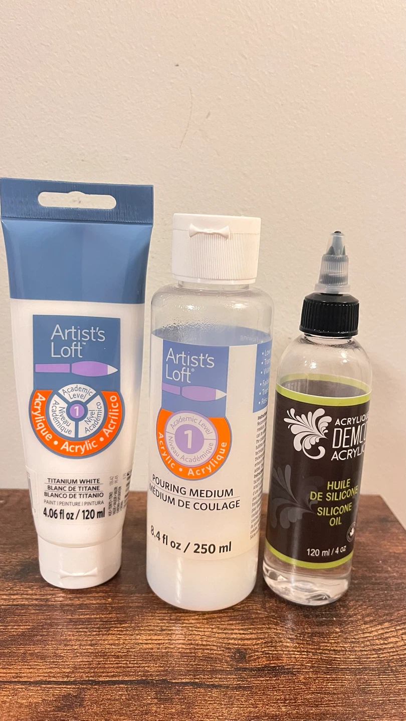 Used Artist's Loft Acrylic Paint, Pouring Medium & Silicone Oil