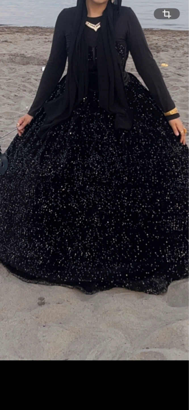 Sparkly Black Ball Gown - photo 2