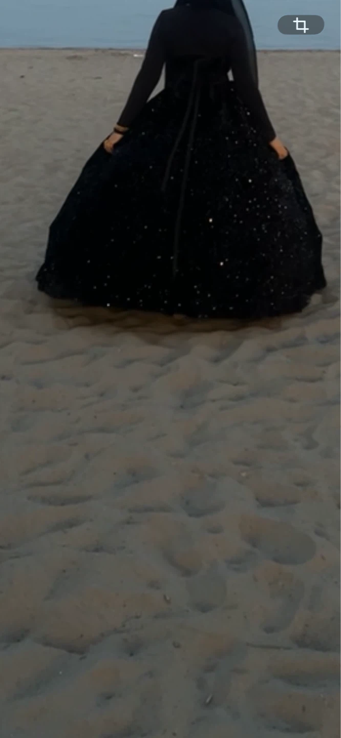 Sparkly Black Ball Gown