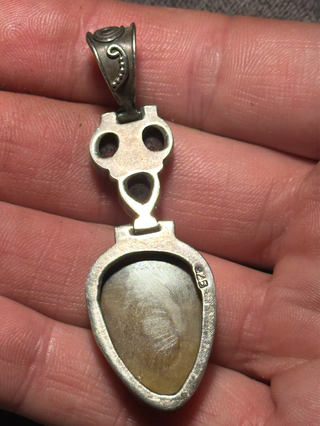 Mookite Jasper 925 Sterling Silver Pendant with Garnet - photo 4