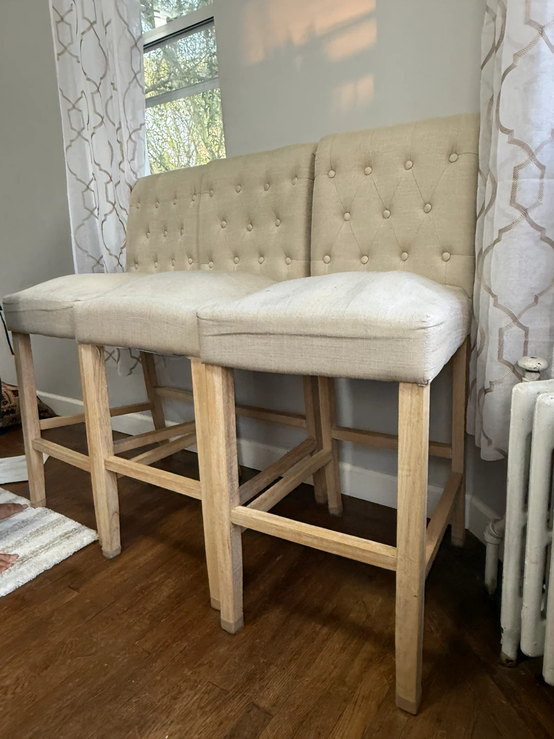 Tufted Upholstered Counter Stools (Set of 2) - photo 2