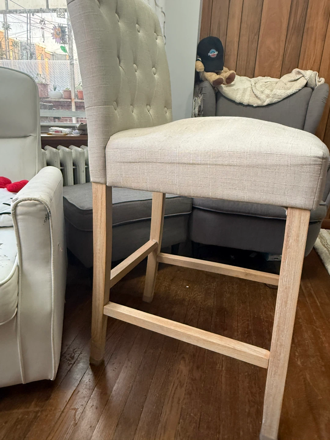 Tufted Upholstered Counter Stools (Set of 2) - photo 4