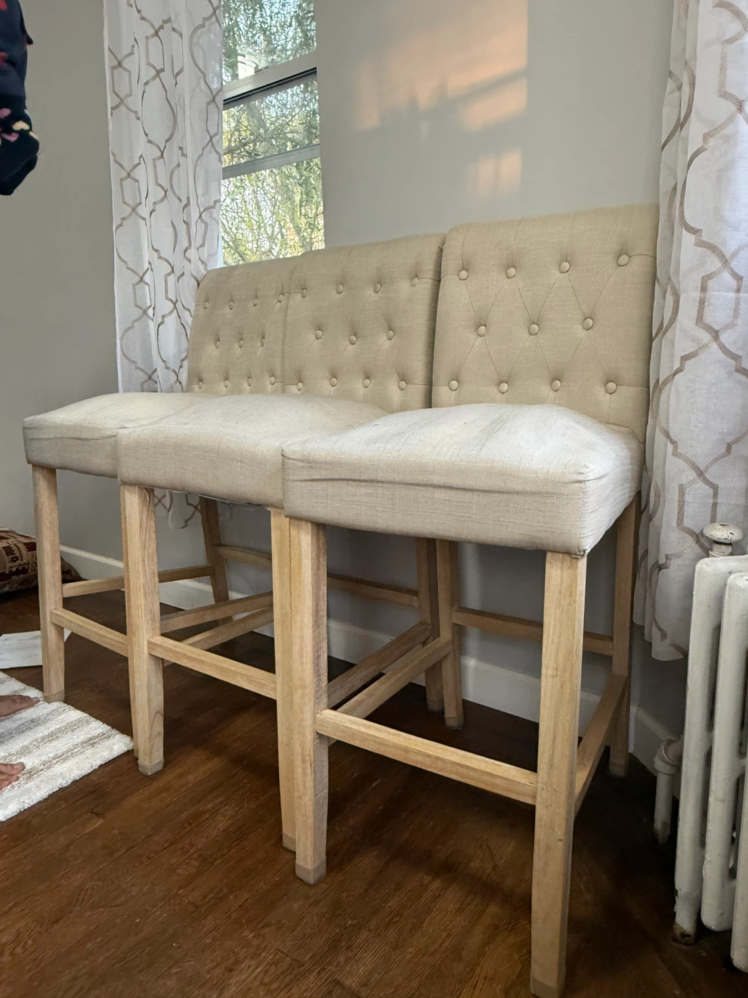 Tufted Upholstered Counter Stools (Set of 2) - photo 5