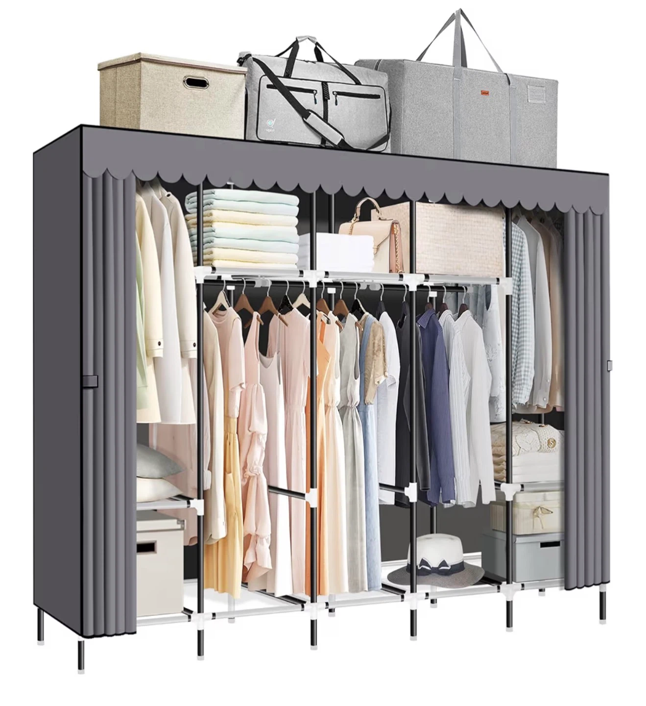 Portable Wardrobe Clothes Storage Organizer
