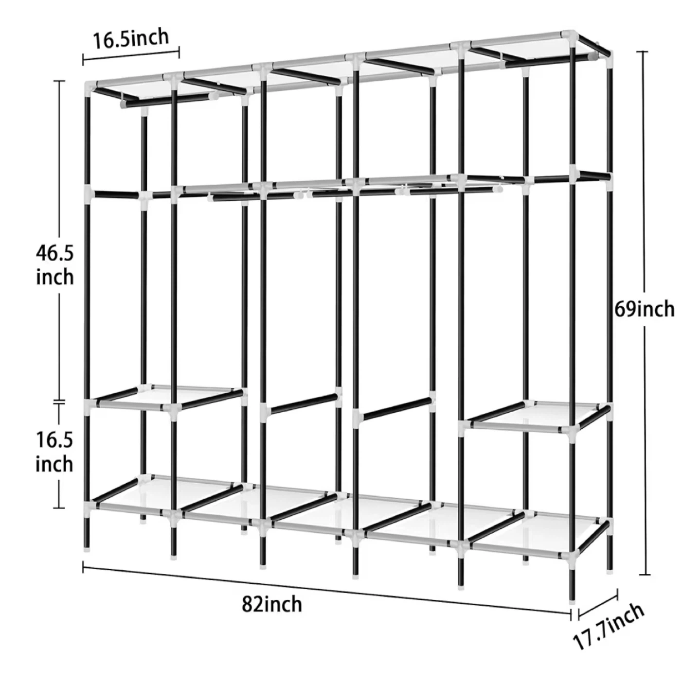 Portable Wardrobe Clothes Storage Organizer - photo 2