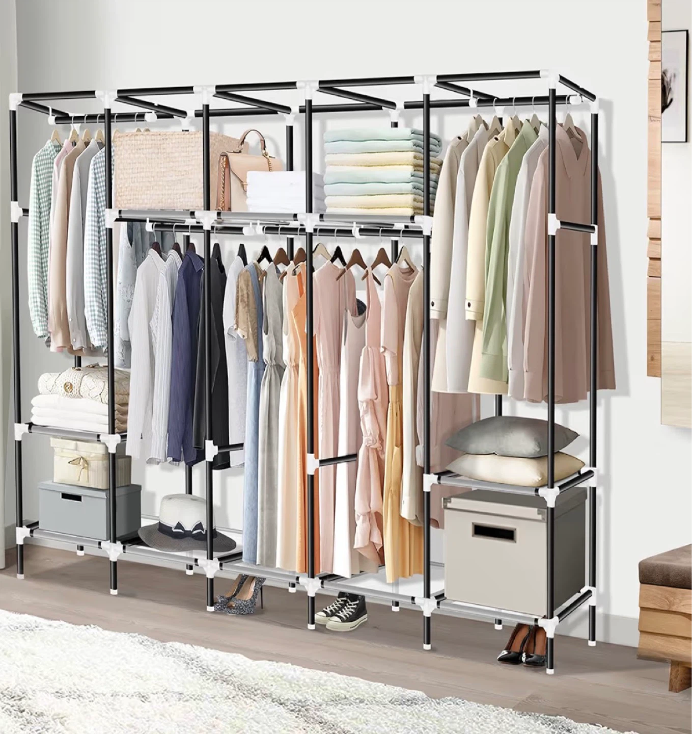 Portable Wardrobe Clothes Storage Organizer - photo 3