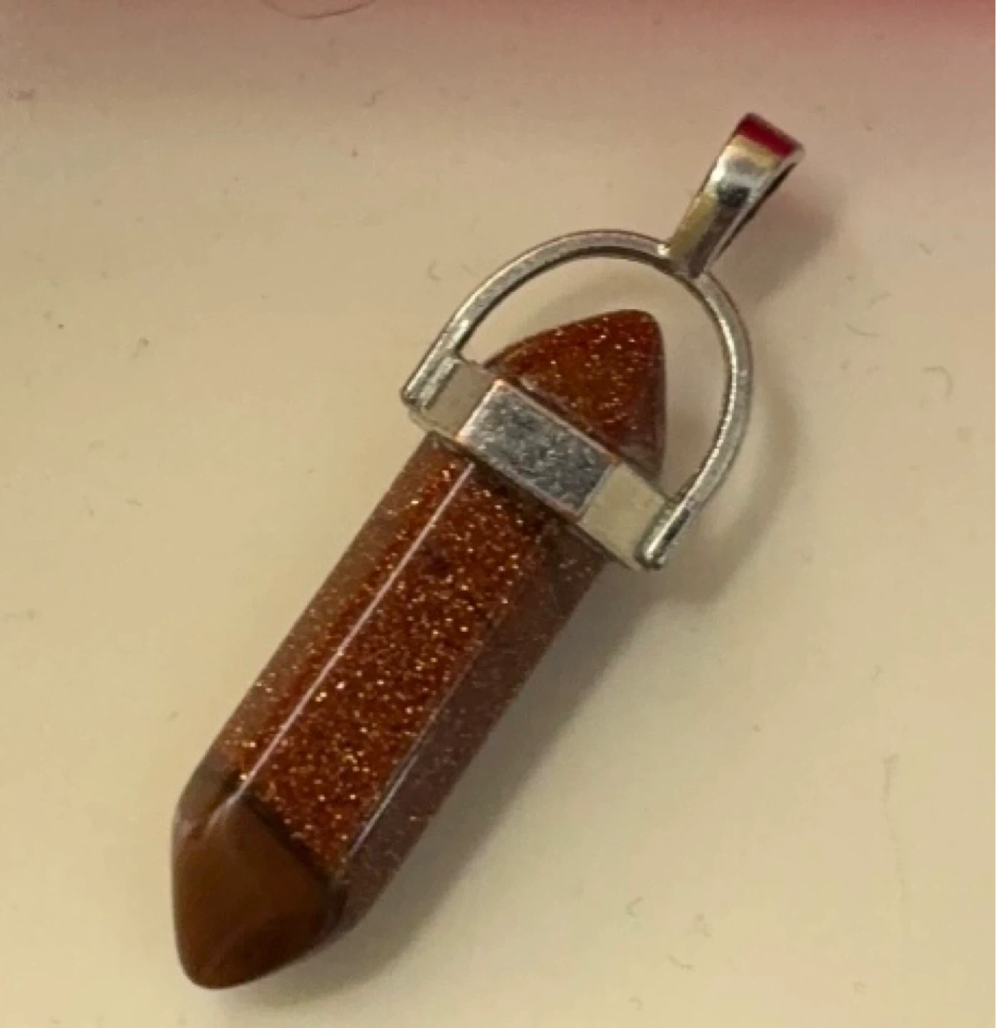 Goldstone Point Pendant Necklace (pendant only no chain)