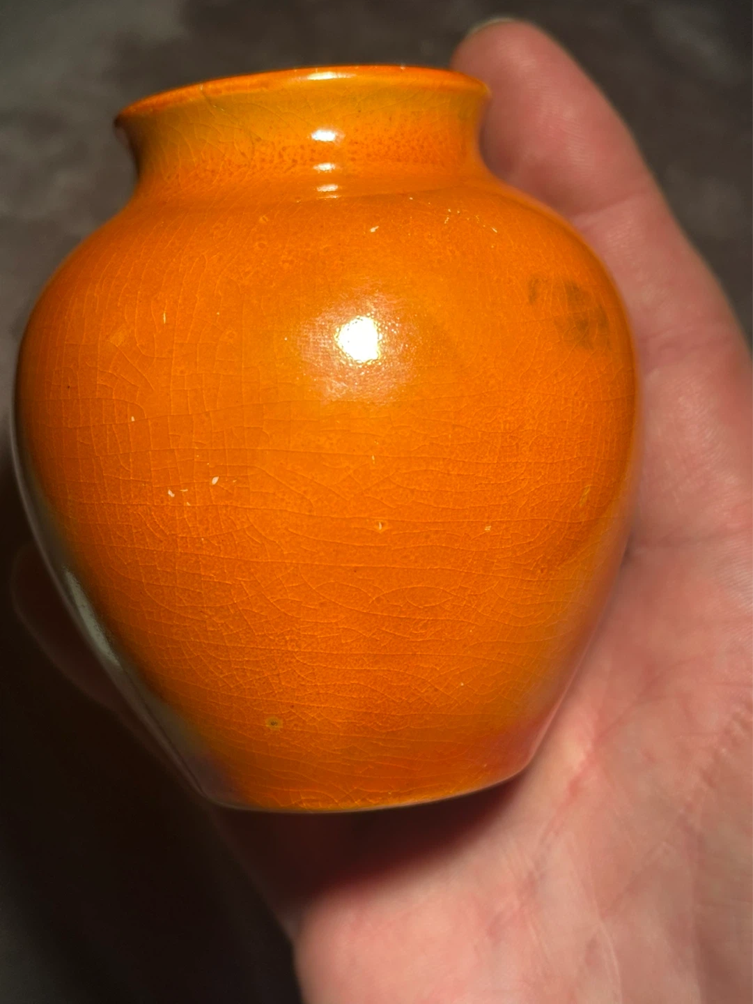 Moorcroft Orange Lustreware Vase - photo 3
