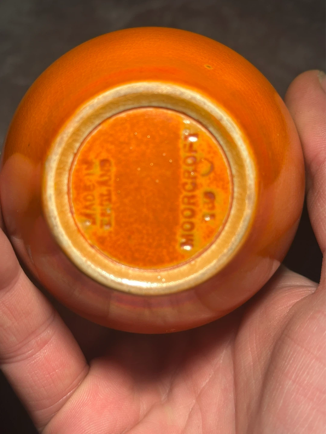 Moorcroft Orange Lustreware Vase - photo 5