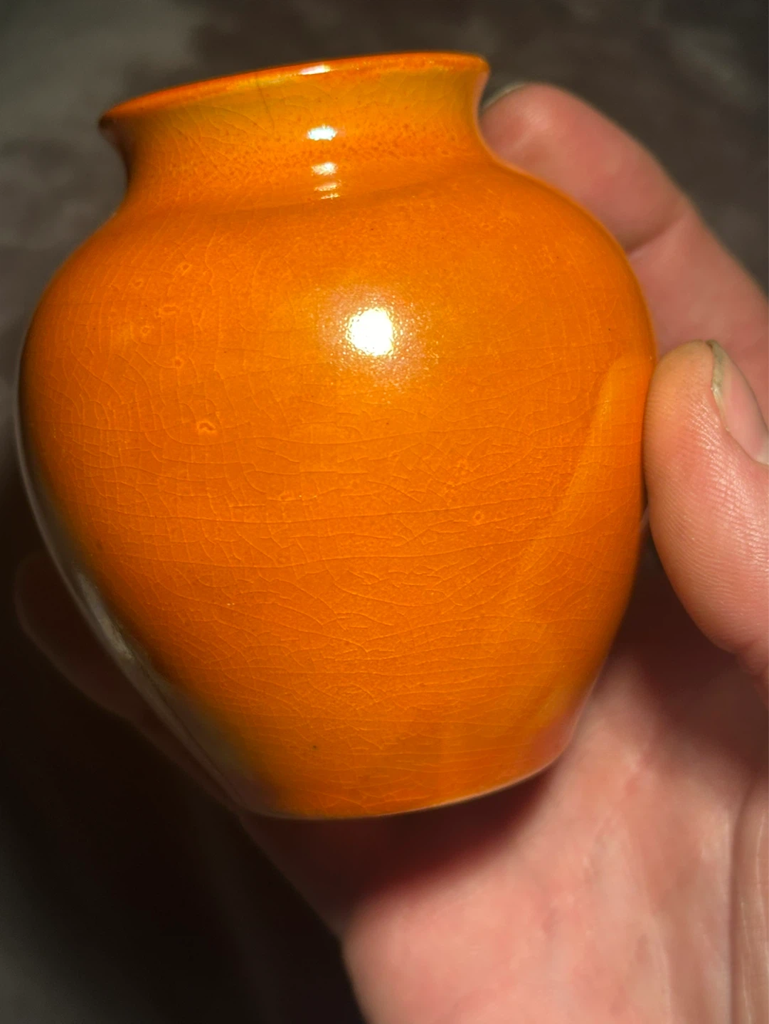 Moorcroft Orange Lustreware Vase - photo 2