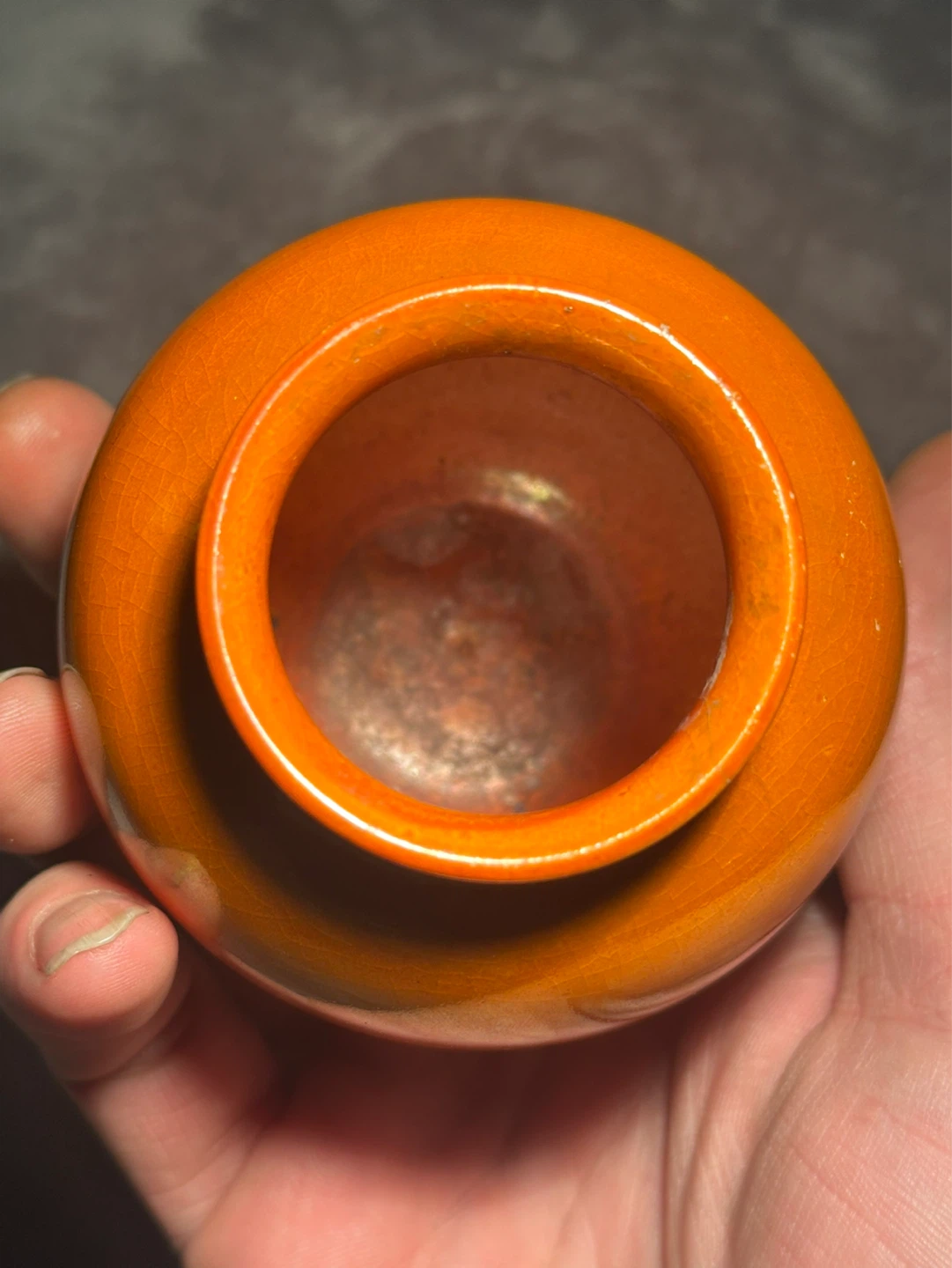 Moorcroft Orange Lustreware Vase - photo 4