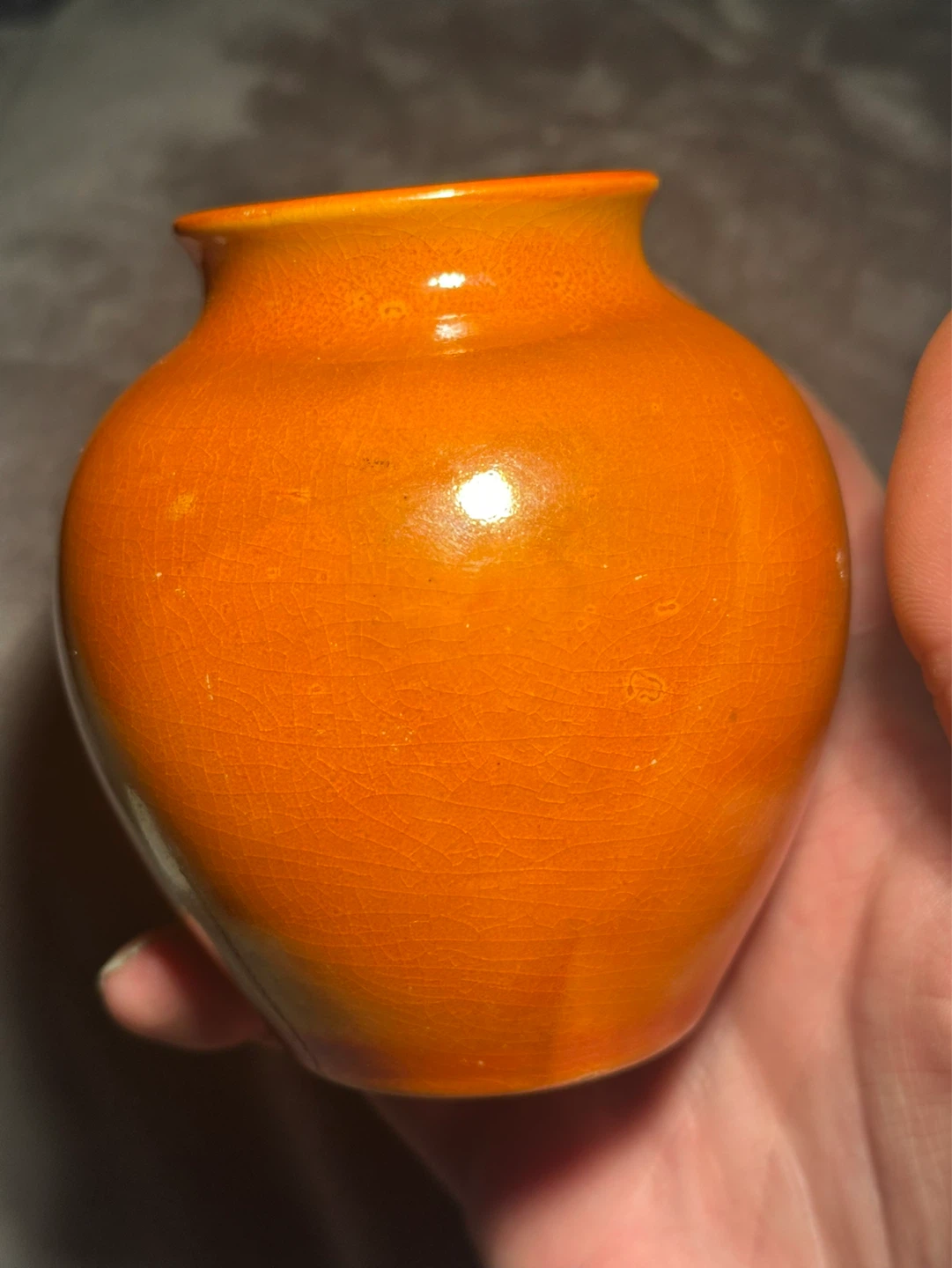 Moorcroft Orange Lustreware Vase