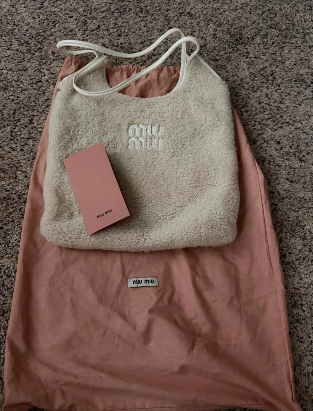 Miu Miu Shearling Tote Bag - photo 2