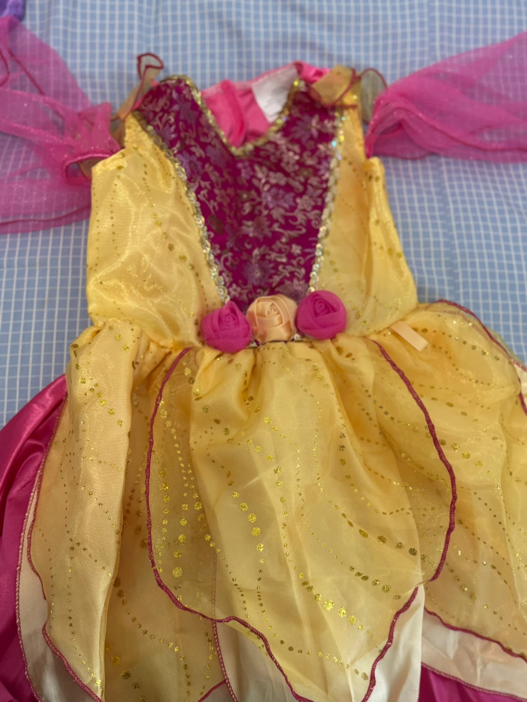 Girl's Yellow and Pink Princess Dress