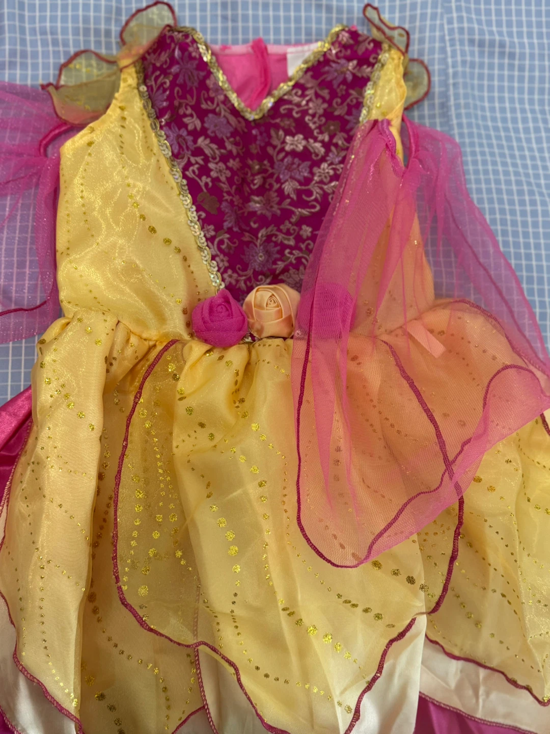 Girl's Yellow and Pink Princess Dress - photo 2