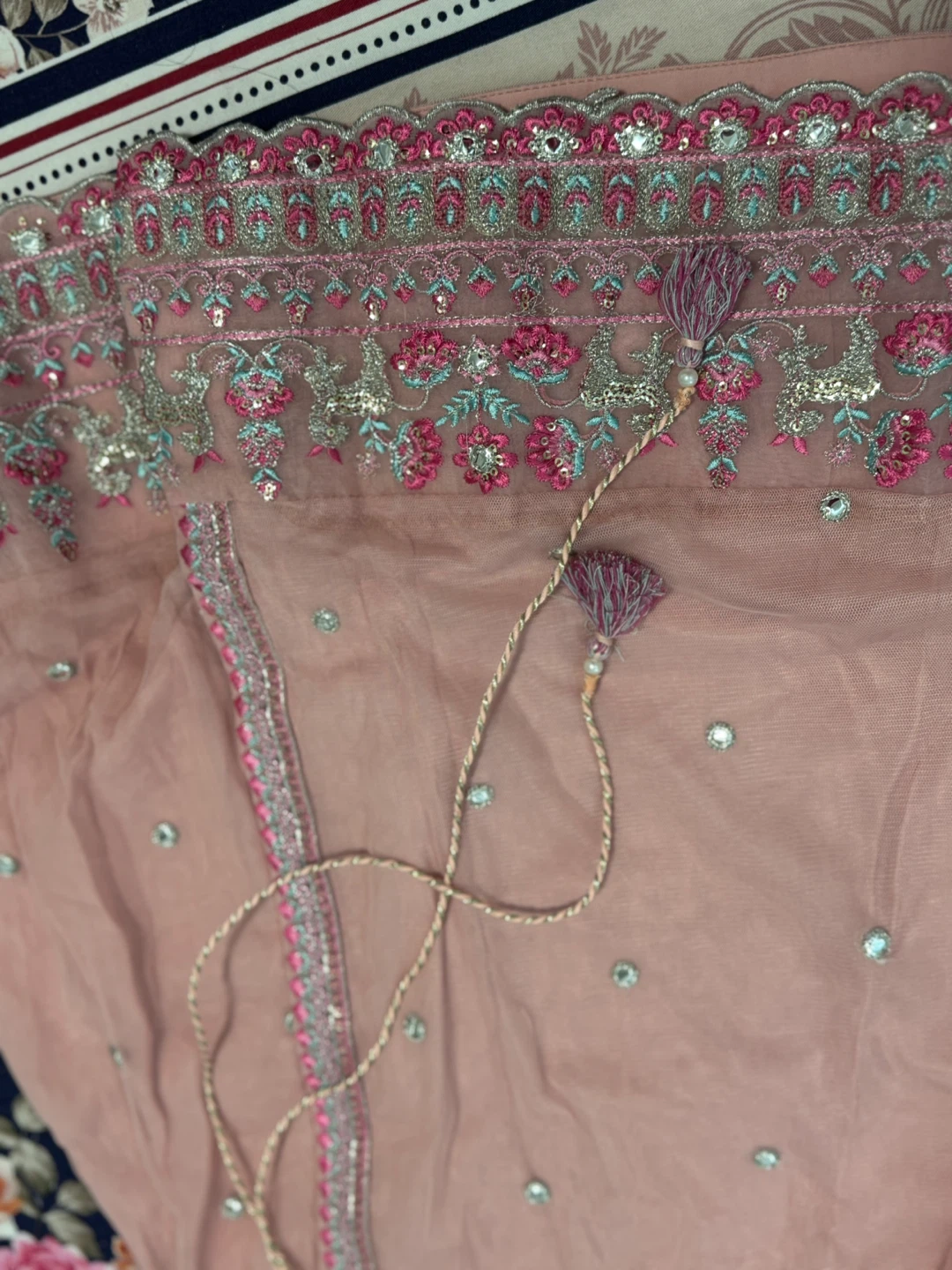 Sapphire Pink Embroidered Kurti