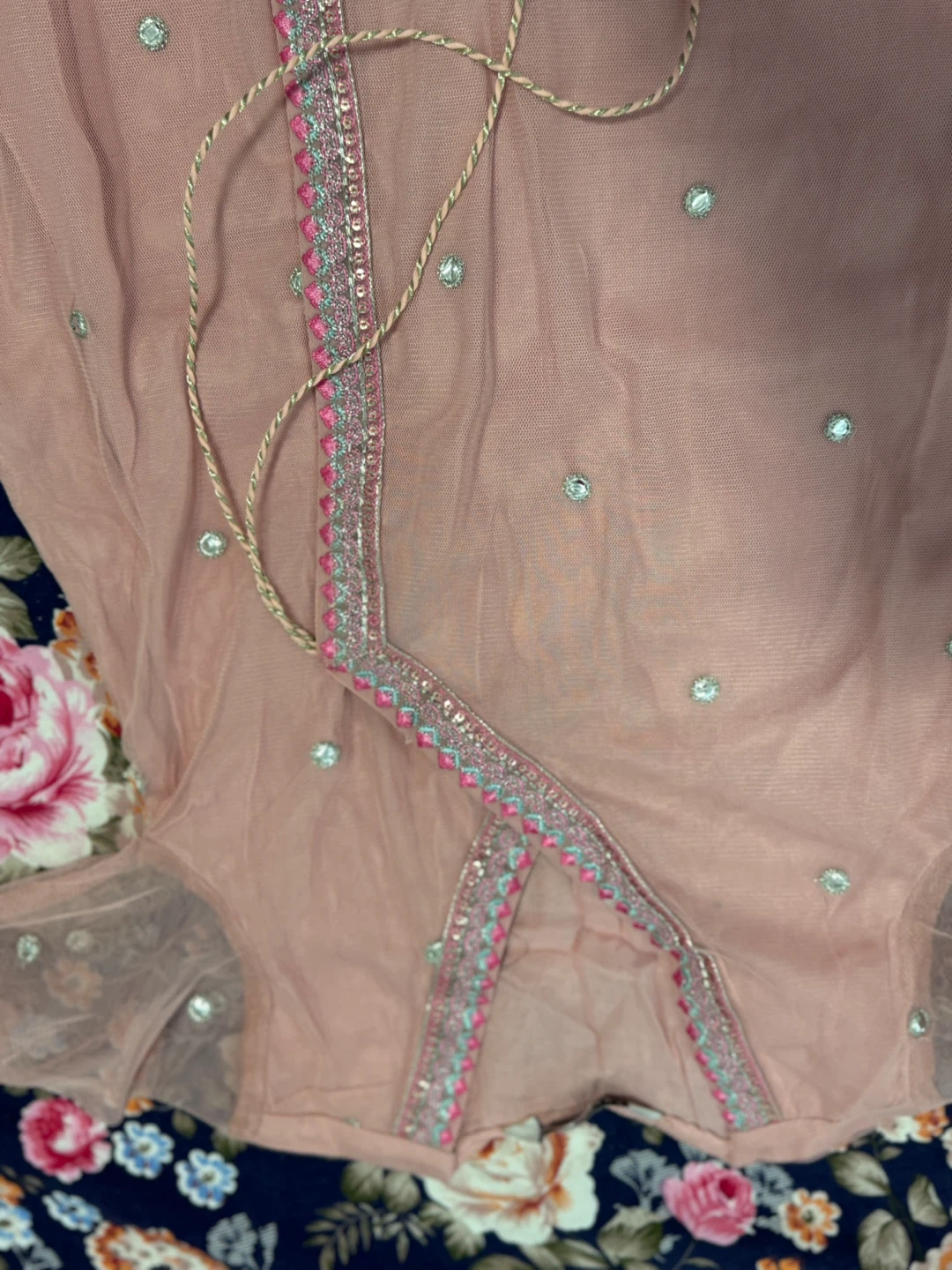 Sapphire Pink Embroidered Kurti - photo 4