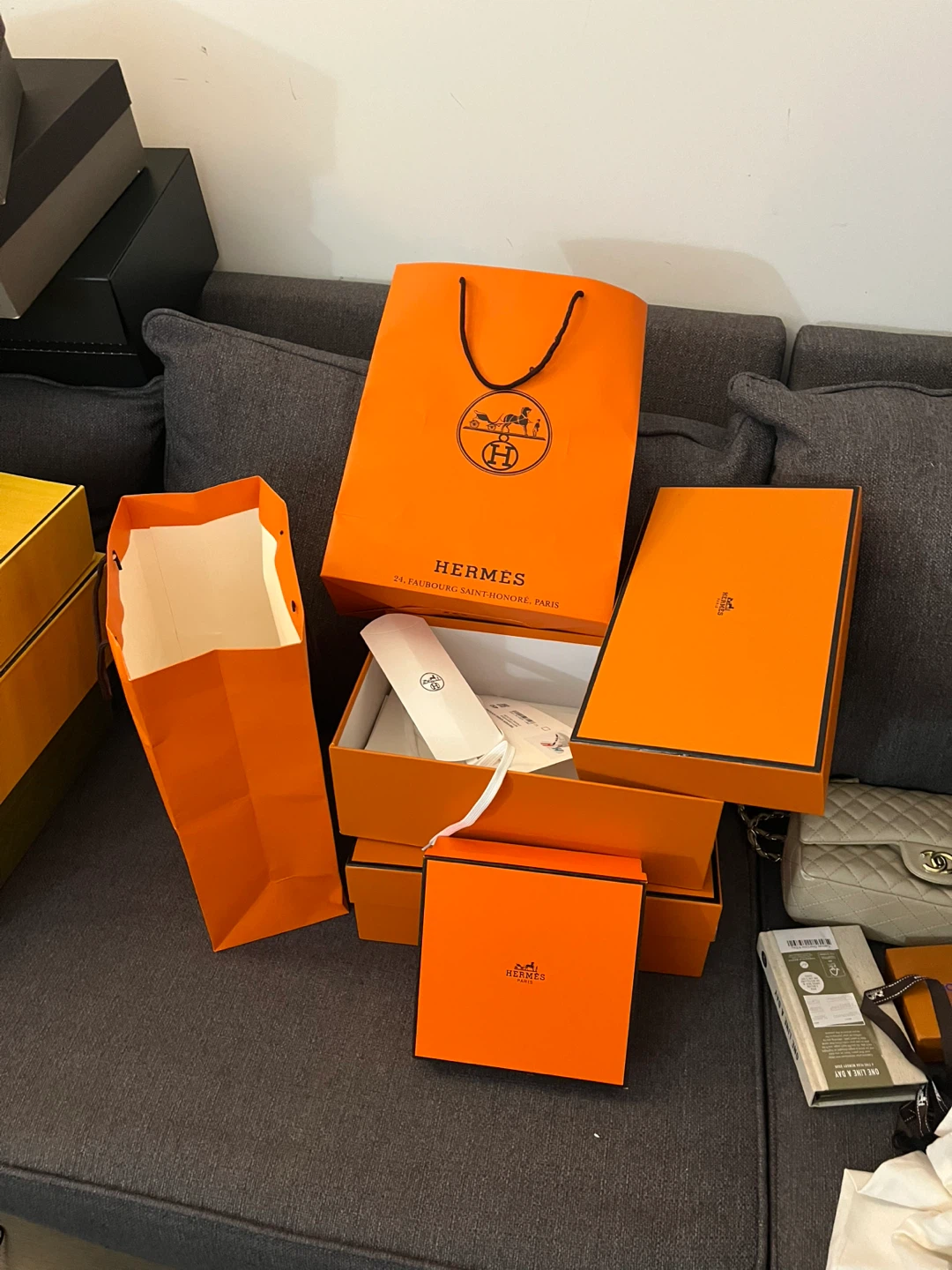 🌱 Hermès Orange Shopping Bags and Boxes - photo 2