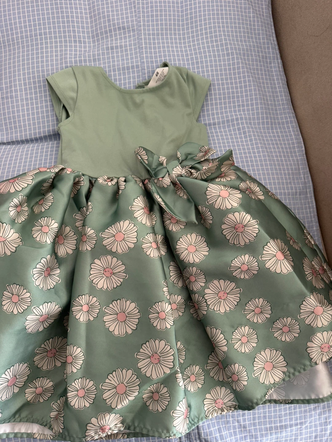 H&M Girls Green Daisy Print Dress - photo 3