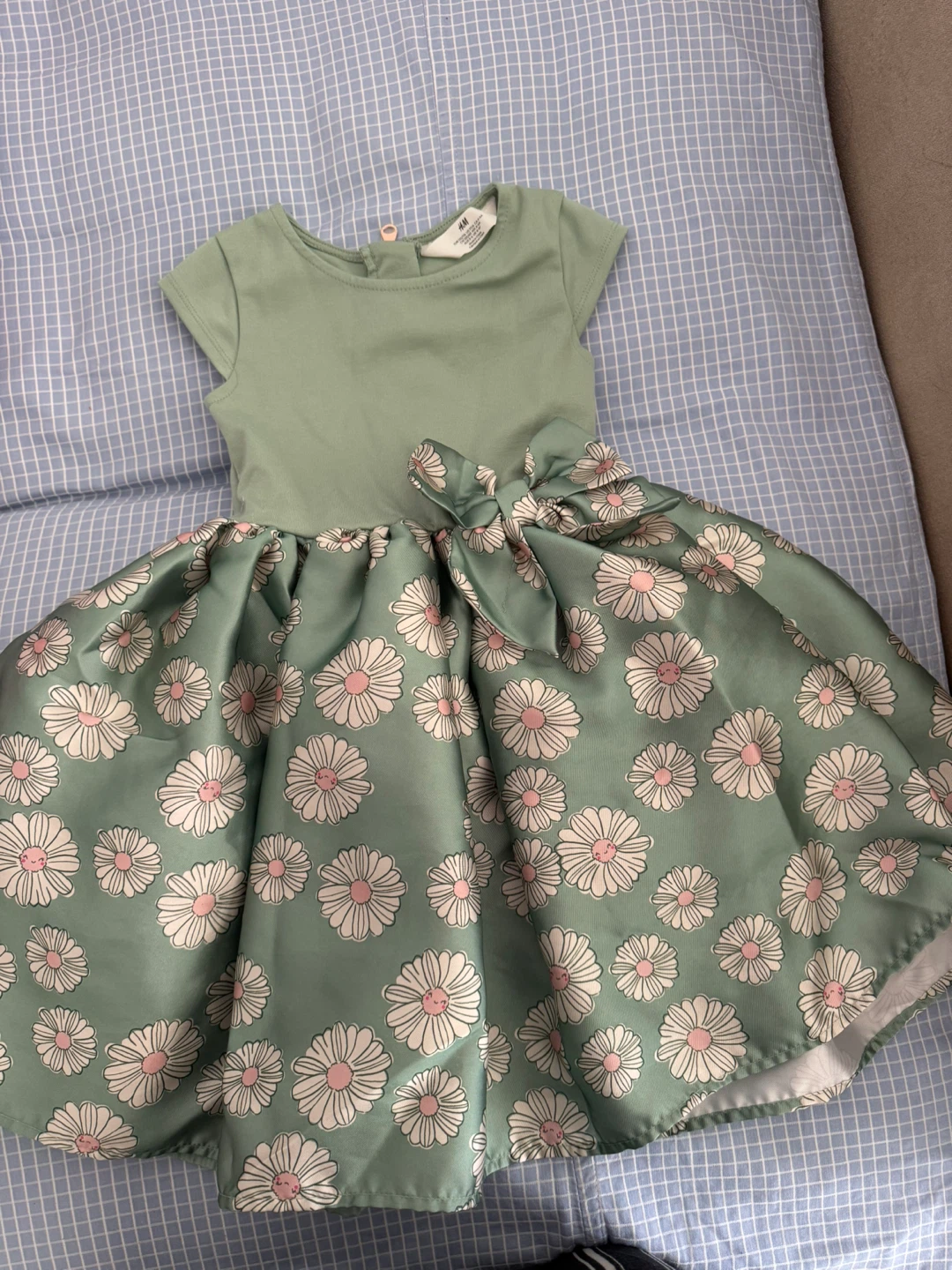 H&M Girls Green Daisy Print Dress - photo 2
