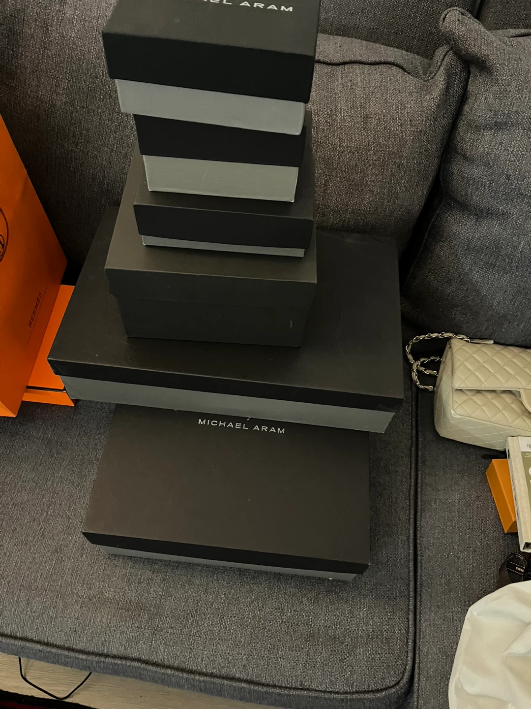 Michael Aram and Gianvito Rossi Boxes and Dust Bag