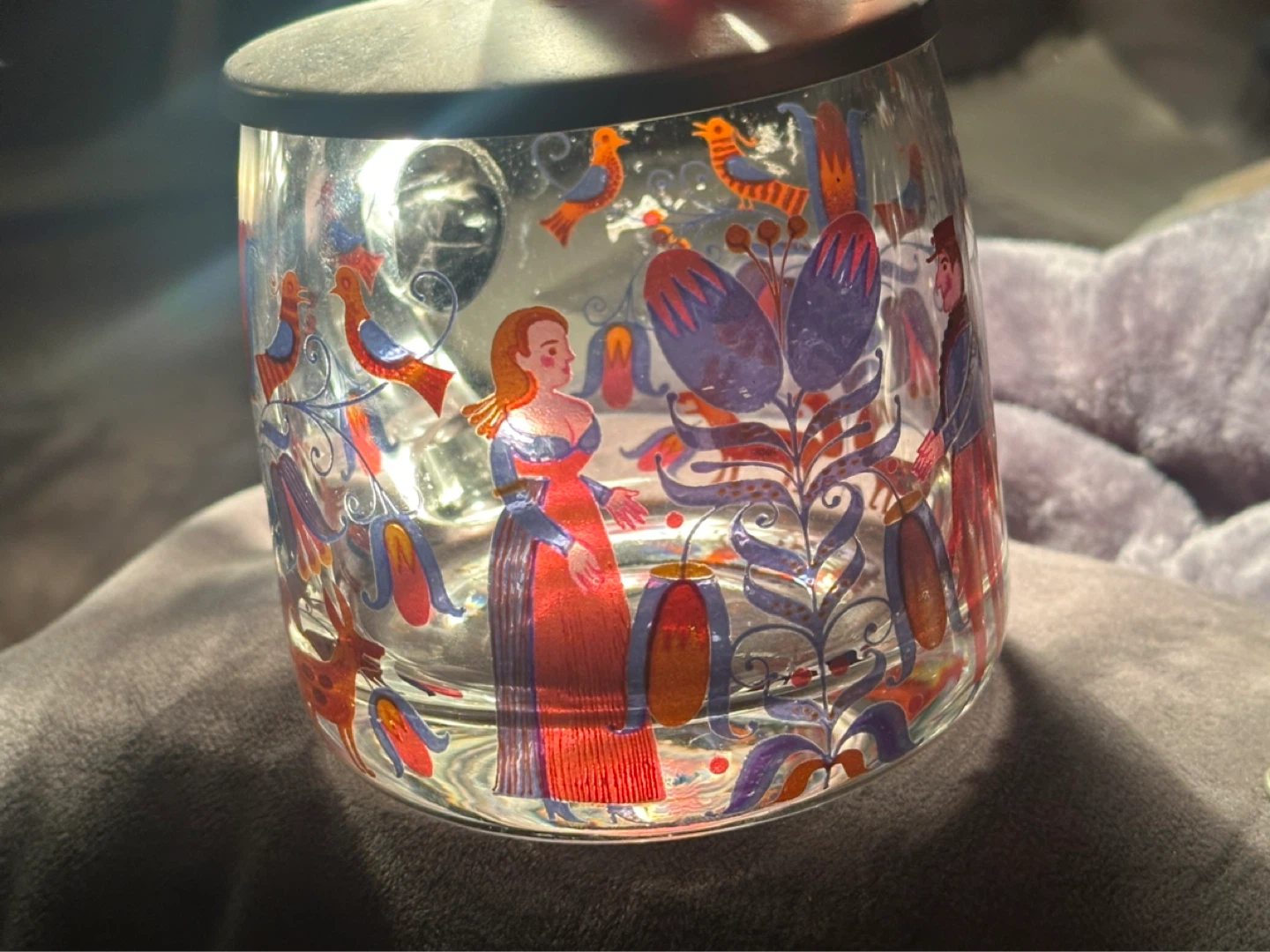 Vintage transfer ware glass German beer stein - photo 2