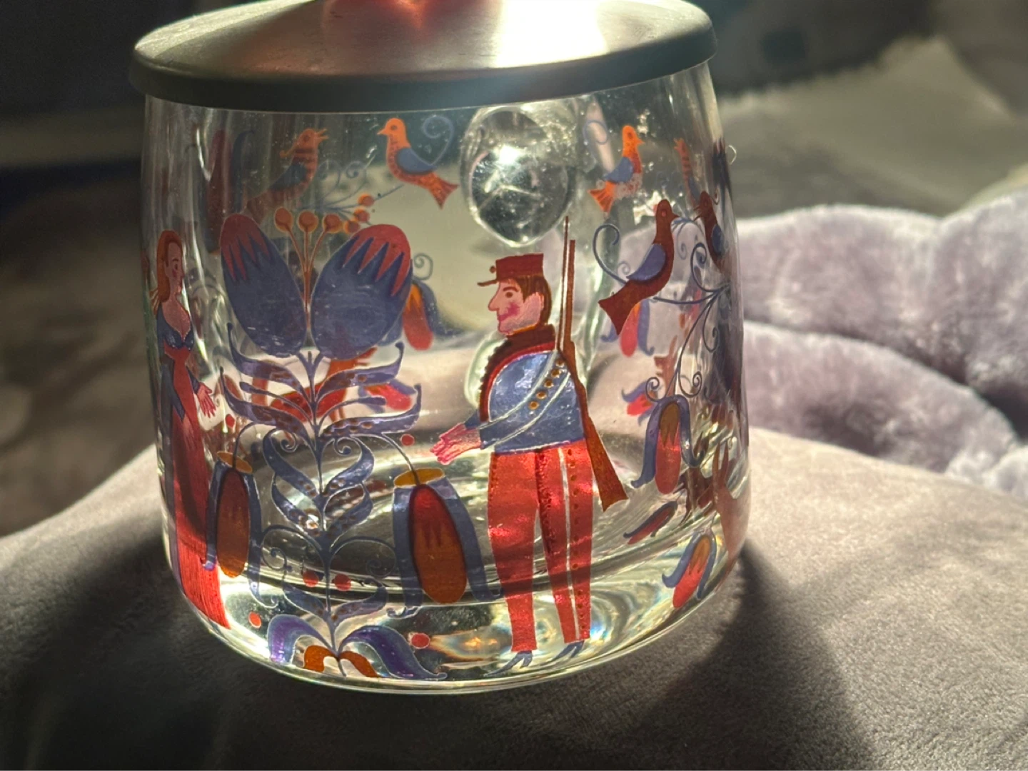 Vintage transfer ware glass German beer stein - photo 3