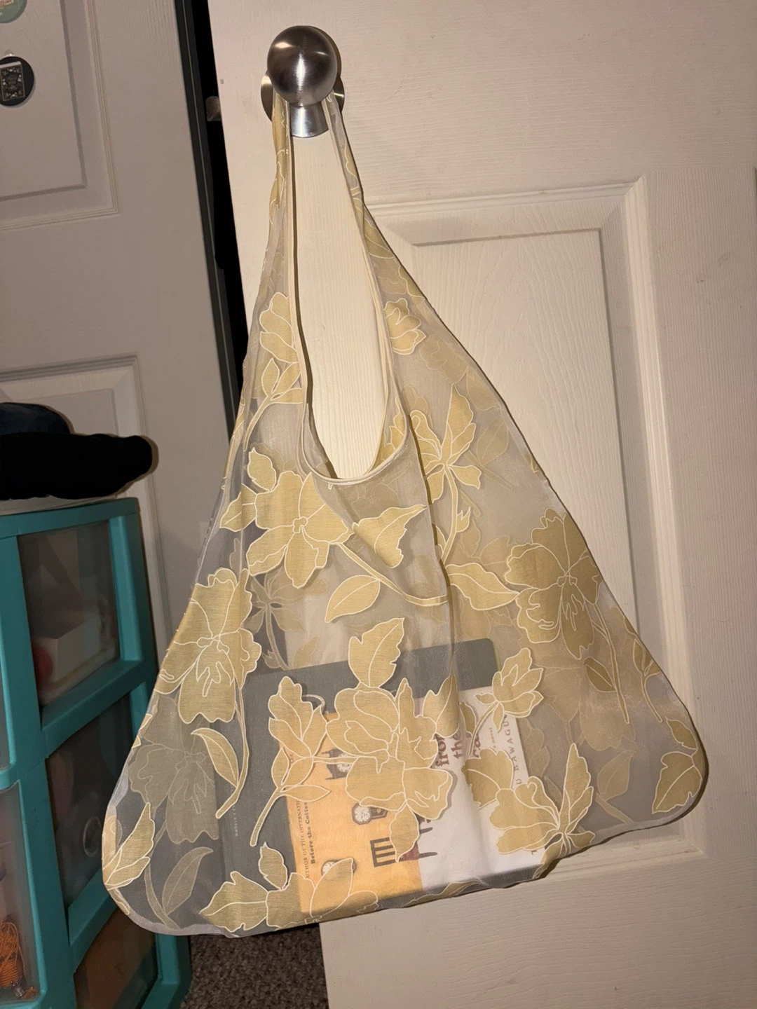 Sheer Floral Organza Tote bag - photo 4