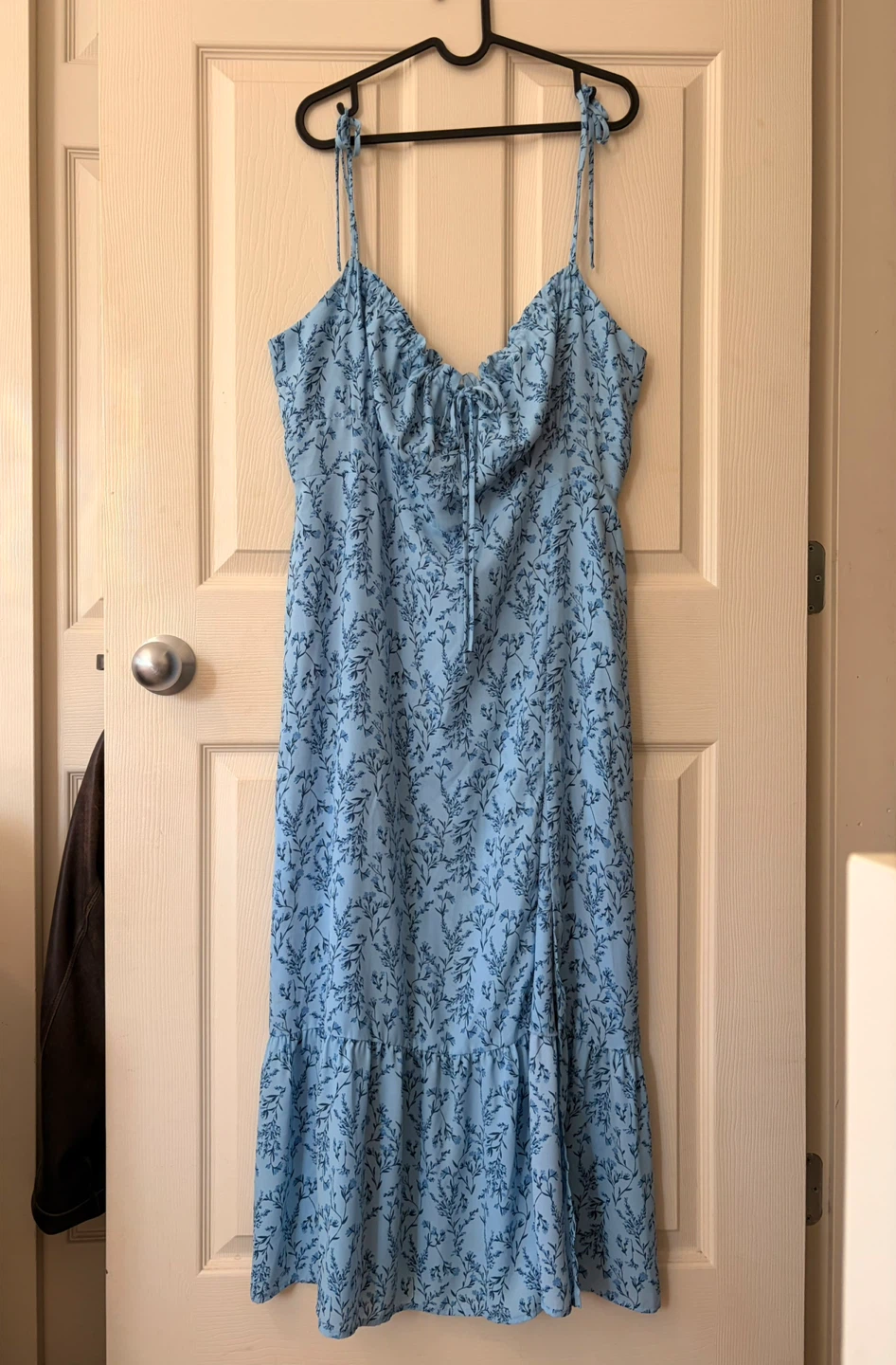 Blue Flower Print Dress