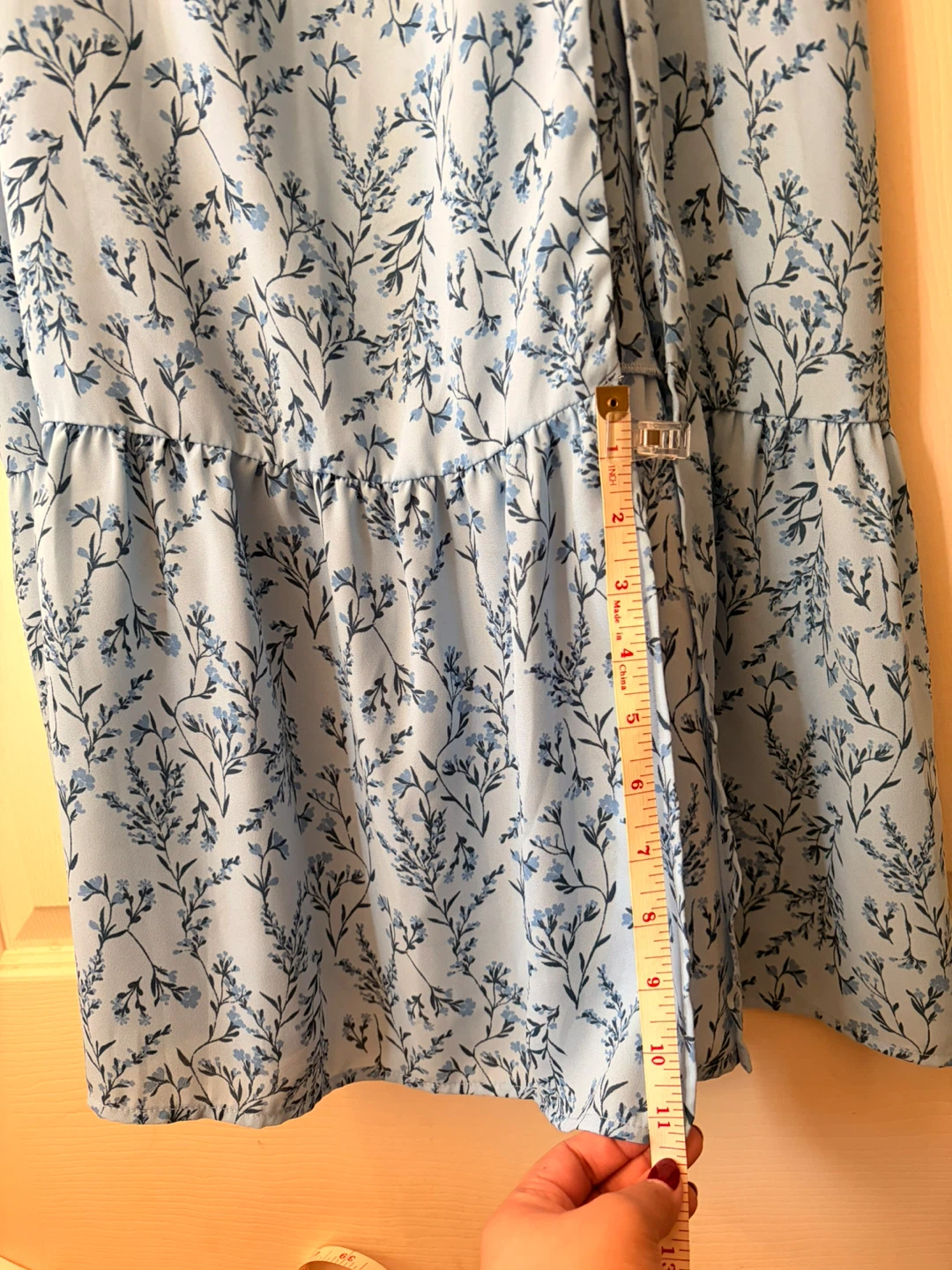 Blue Flower Print Dress - photo 5