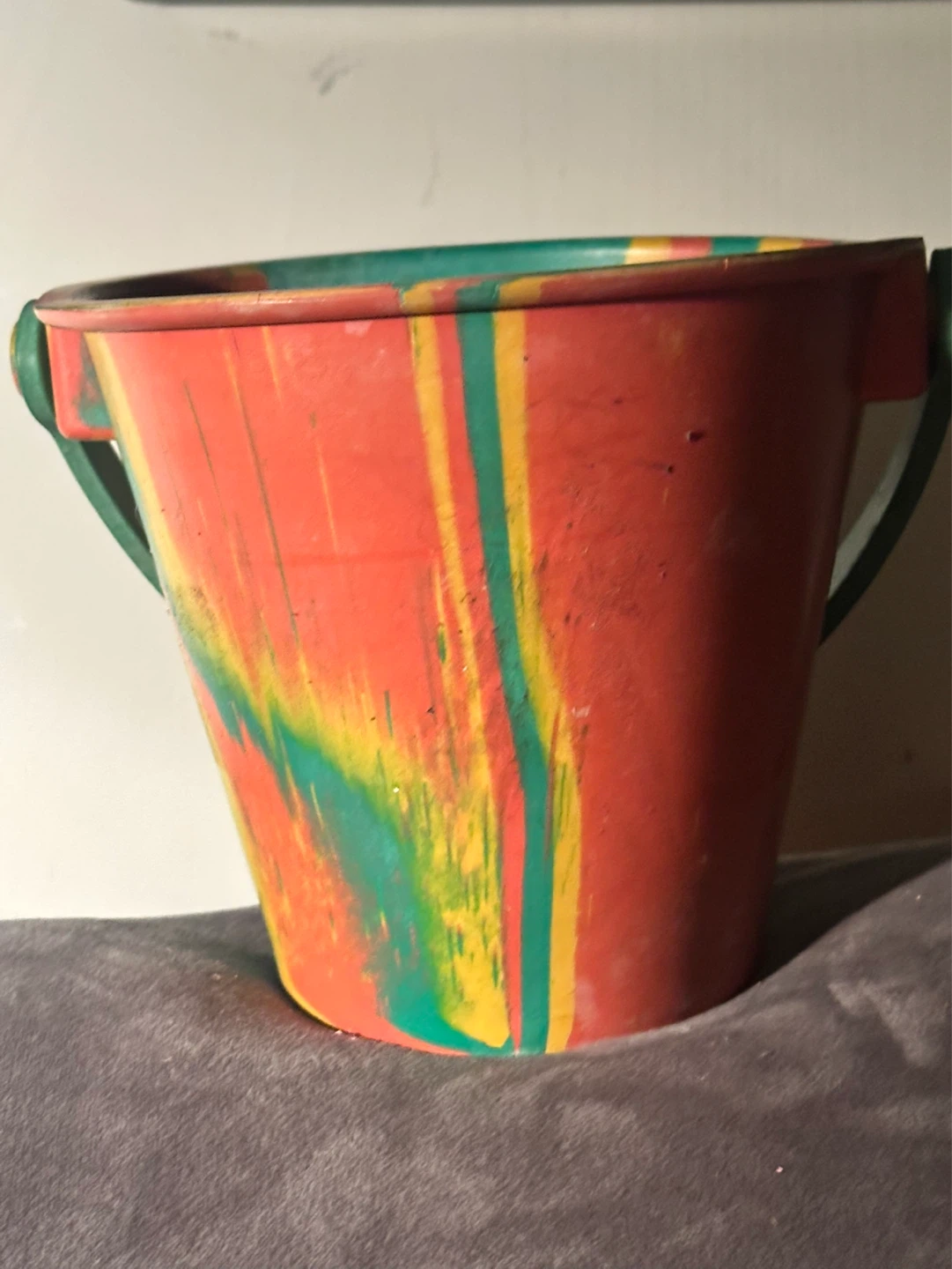 Mid-century Viceroy Canada Vintage Rainbow Rubber Sand Pail