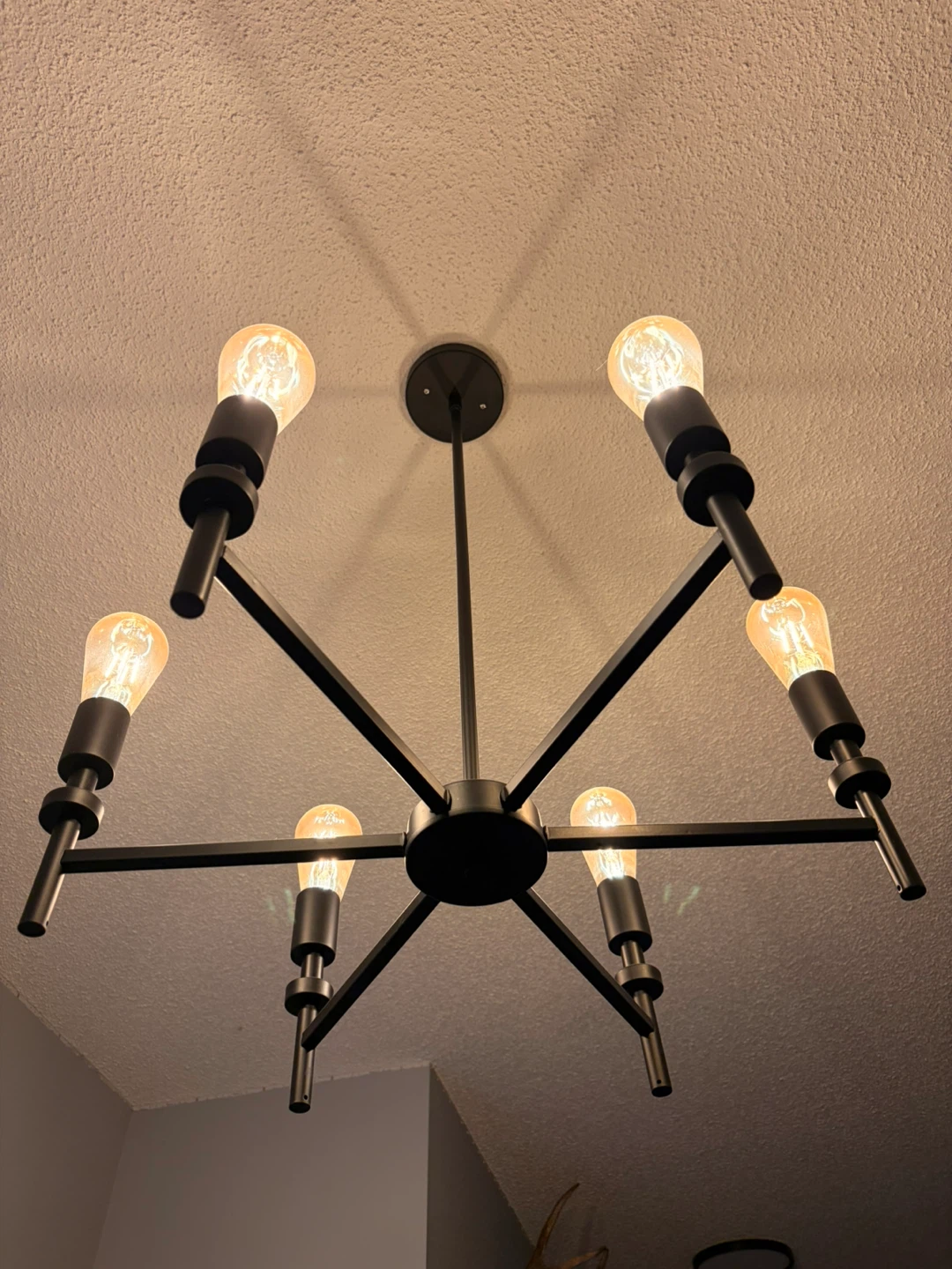 Black 6-Light Chandelier - photo 2